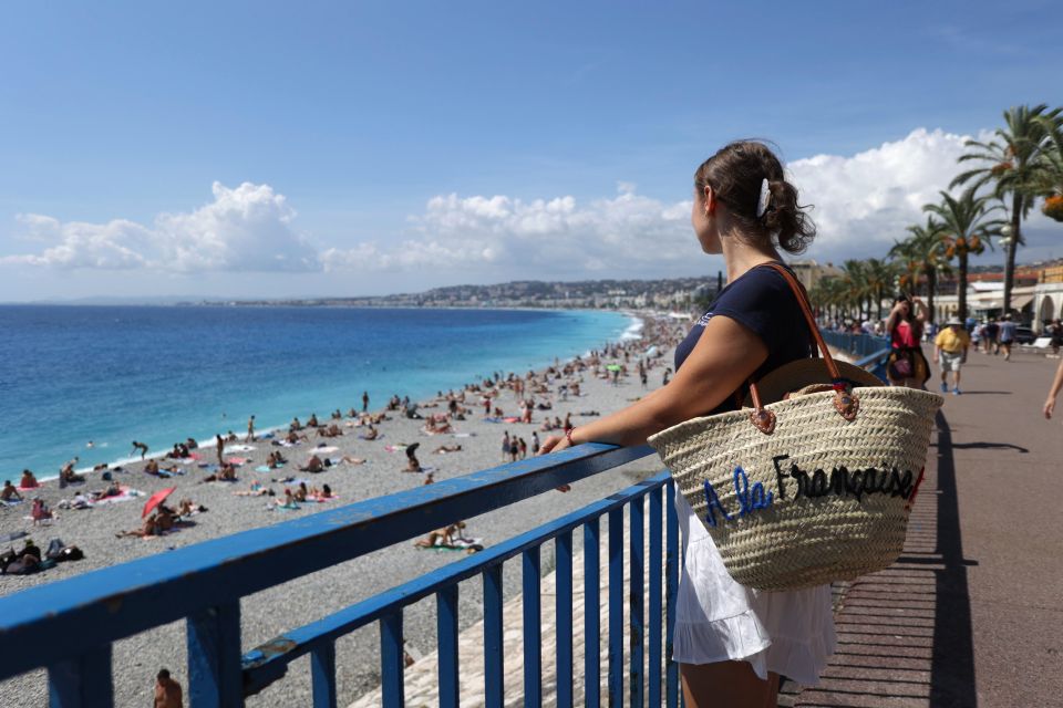 From Nice: Walking & driving tour of Nice - Cours Saleya Flower Market: the five-senses stop