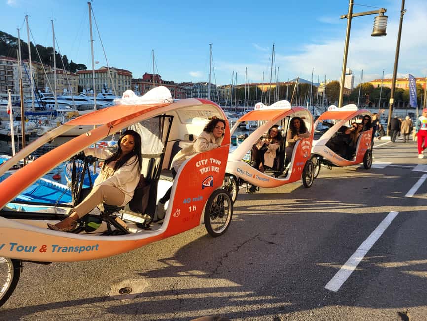 Nice : Visite privé 1H en Vélotaxi avec un guide local. - Price and what $74 per person buys you